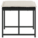 haveskamler 4 stk. med hynder polyrattan sort