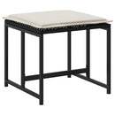 haveskamler 4 stk. med hynder polyrattan sort