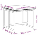 haveskamler 4 stk. med hynder polyrattan sort