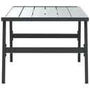 havebord 90x45x35 cm pulverlakeret stål sort