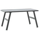 havebord 90x45x35 cm pulverlakeret stål sort