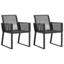 havestole 2 stk. polyrattan sort