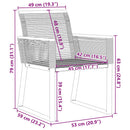 havestole 2 stk. polyrattan sort