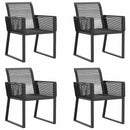havestole 4 stk. polyrattan sort
