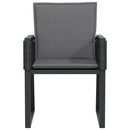 havestole med hynder 2 stk. polyrattan sort