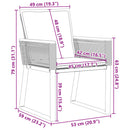 havestole med hynder 2 stk. polyrattan sort