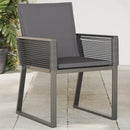 havestole med hynder 2 stk. polyrattan sort