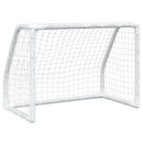 fodboldmål 2 stk. 64x35x48 cm med bold til børn metal hvid