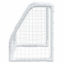 fodboldmål 2 stk. 64x35x48 cm med bold til børn metal hvid