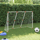 fodboldmål til børn 184x64x124 cm med 2 bolde hvid