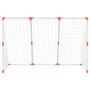 fodboldmål til børn 184x64x124 cm med 2 bolde hvid