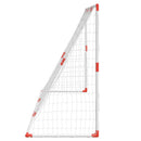 fodboldmål til børn 184x64x124 cm med 2 bolde hvid