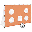 fodboldmål 182x62x118 cm med præcisionsdug og bold