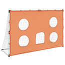 fodboldmål 182x62x118 cm med præcisionsdug og bold