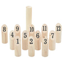 nummer-kubb 13 dele med bærepose massivt fyrretræ