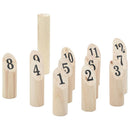 nummer-kubb 13 dele med bærepose massivt fyrretræ