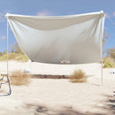 strandbaldakin med sandankre 304x300 cm grå