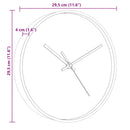 vægur Ø29,5 cm polystyren og glas guldfarvet og hvid