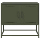tv-bord 68,5x39x60,5 cm stål olivengrøn