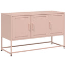 tv-bord 100,5x39x60,5 cm stål lyserød