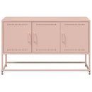 tv-bord 100,5x39x60,5 cm stål lyserød