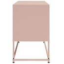 tv-bord 100,5x39x60,5 cm stål lyserød