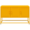 tv-bord 100,5x39x60,5 cm stål sennepsgul