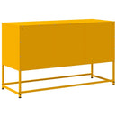 tv-bord 100,5x39x60,5 cm stål sennepsgul
