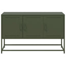 tv-bord 100,5x39x60,5 cm stål olivengrøn