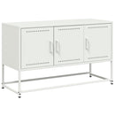 tv-bord 100,5x39x60,5 cm stål hvid
