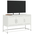 tv-bord 100,5x39x60,5 cm stål hvid