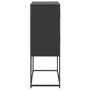 skænk 68,5x38,5x107 cm stål sort