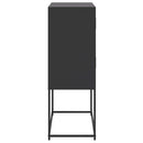 skænk 68,5x38,5x107 cm stål sort