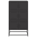 skænk 68,5x38,5x123,5 cm stål sort