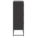 skænk 68,5x38,5x123,5 cm stål sort
