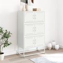 skænk 68,5x38,5x123,5 cm stål hvid