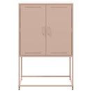 skab 68,5x38,5x107 cm stål lyserød