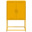skab 68,5x38,5x107 cm stål sennepsgul