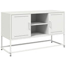 tv-bord 100,5x39x60,5 cm stål hvid