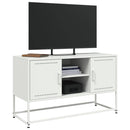 tv-bord 100,5x39x60,5 cm stål hvid