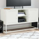 tv-bord 100,5x39x60,5 cm stål hvid