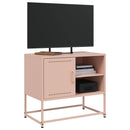 tv-bord 68x39x60,5 cm stål lyserød