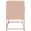 tv-bord 68x39x60,5 cm stål lyserød