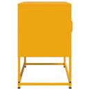 tv-bord 68x39x60,5 cm stål sennepsgul