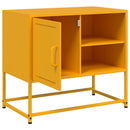 tv-bord 68x39x60,5 cm stål sennepsgul