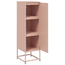 skab 36x39x123 cm stål lyserød