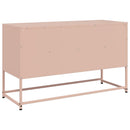 tv-bord 100,5x39x60,5 cm stål lyserød