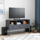 tv-bord 100,5x39x60,5 cm stål antracitgrå