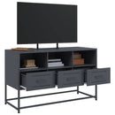 tv-bord 100,5x39x60,5 cm stål antracitgrå