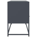 tv-bord 100,5x39x60,5 cm stål antracitgrå